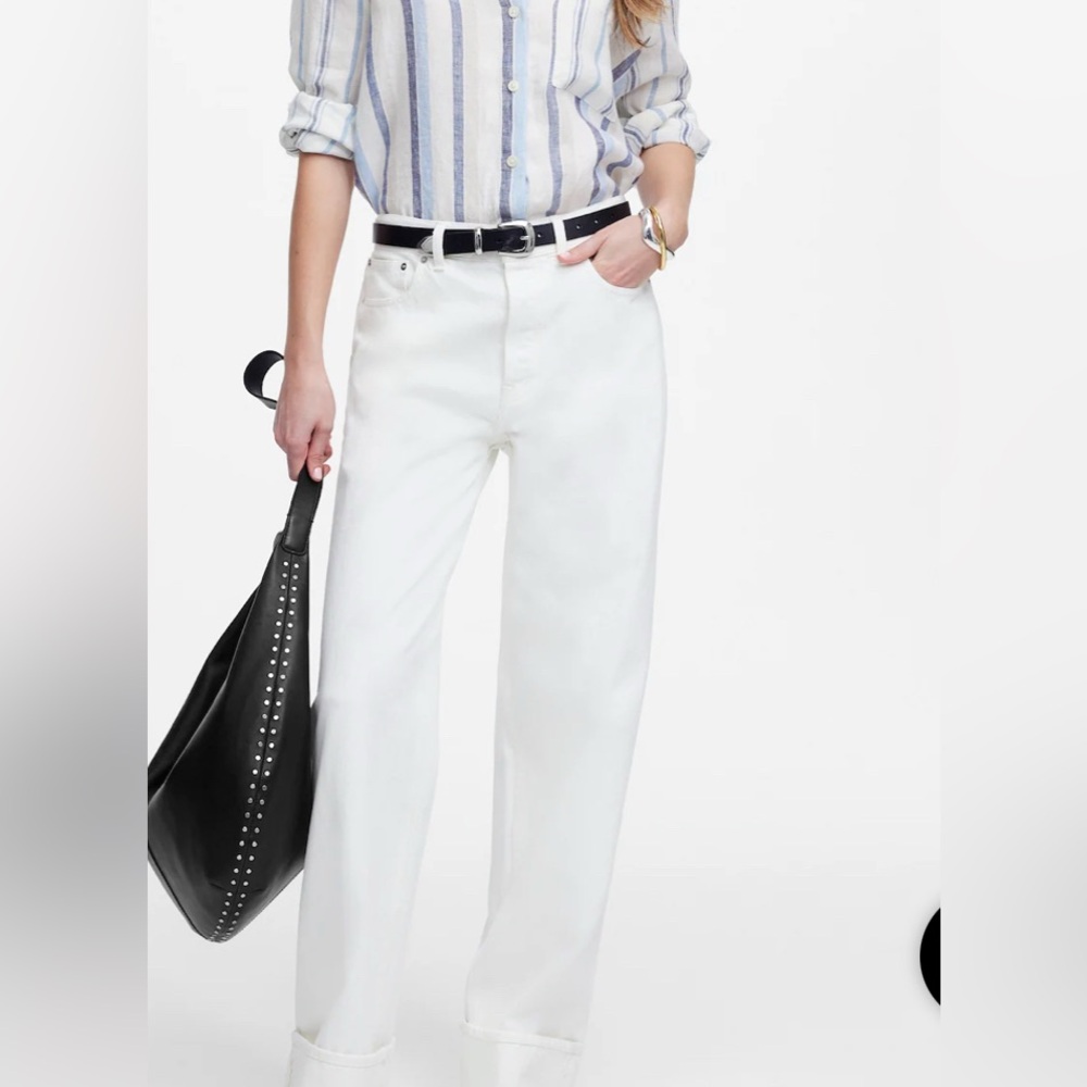 Madewell Women’s White Low Slung Baggy Flare Jeans Size 29 NEVER WORN